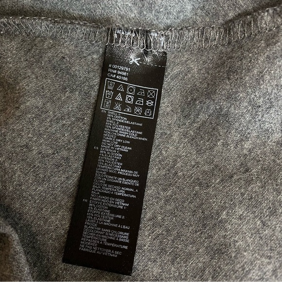 Forever 21 Gray Skater Dress w/ Black Mesh Long Sleeves - Picture 3 of 6